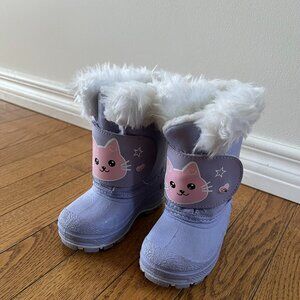 Toddler light-up Purple Waterproof Winter Boots